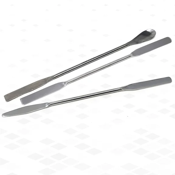 A2ZSCILAB -3 Pcs Stainless Steel Cosmetic Mixing Makeup Spatulas Set, Palette Stick, Flawless Foundation Application - 7" Long