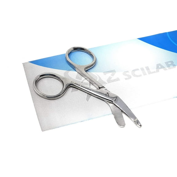 A2ZSCILAB Lister Bandage Scissors Stainless Steel Scissors, 3.5", Silver