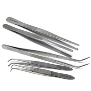 A2ZSCILAB - Multipurpose Foreceps, 5Pcs Labware Tweezers Blunt Serrated Lab Forceps