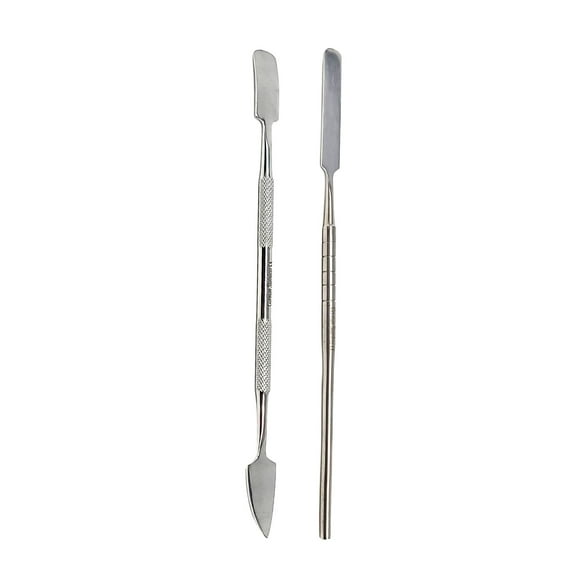 A2ZSCILAB SET of 2 Stainless Steel Makeup Toner Spatulas Mixing Stick Foundation Cream Mixing Tools - Cement+Gritman