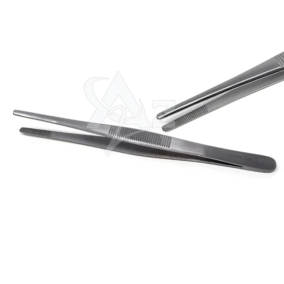 A2ZSCILAB Stainless Steel Reptile Feeding Tongs with Serrated Tips, Non-Slip Grip Forceps for Lizards, Snakes, Geckos & Aquarium Fish