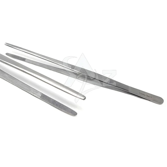 A2ZSCILAB Stainless Steel Reptile Feeding Tongs with Serrated Tips, Non-Slip Grip Forceps for Lizards, Snakes, Geckos & Aquarium Fish