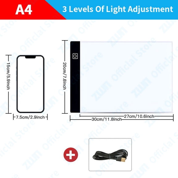 A3/A4/A5 3 Level Dimming With Scale LED Drawing Copy Board Kids For Toys Painting Education Children Growth Creative Kids Gifts