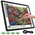 thumbnail image 1 of KOBAIBAN A3 Light Board with Magnets – 6000 Lux, 3 Color Modes, Side Buttons, Type-C – Perfect for Diamond Painting, Tracing & Crafting - USB Powered, 1 of 11