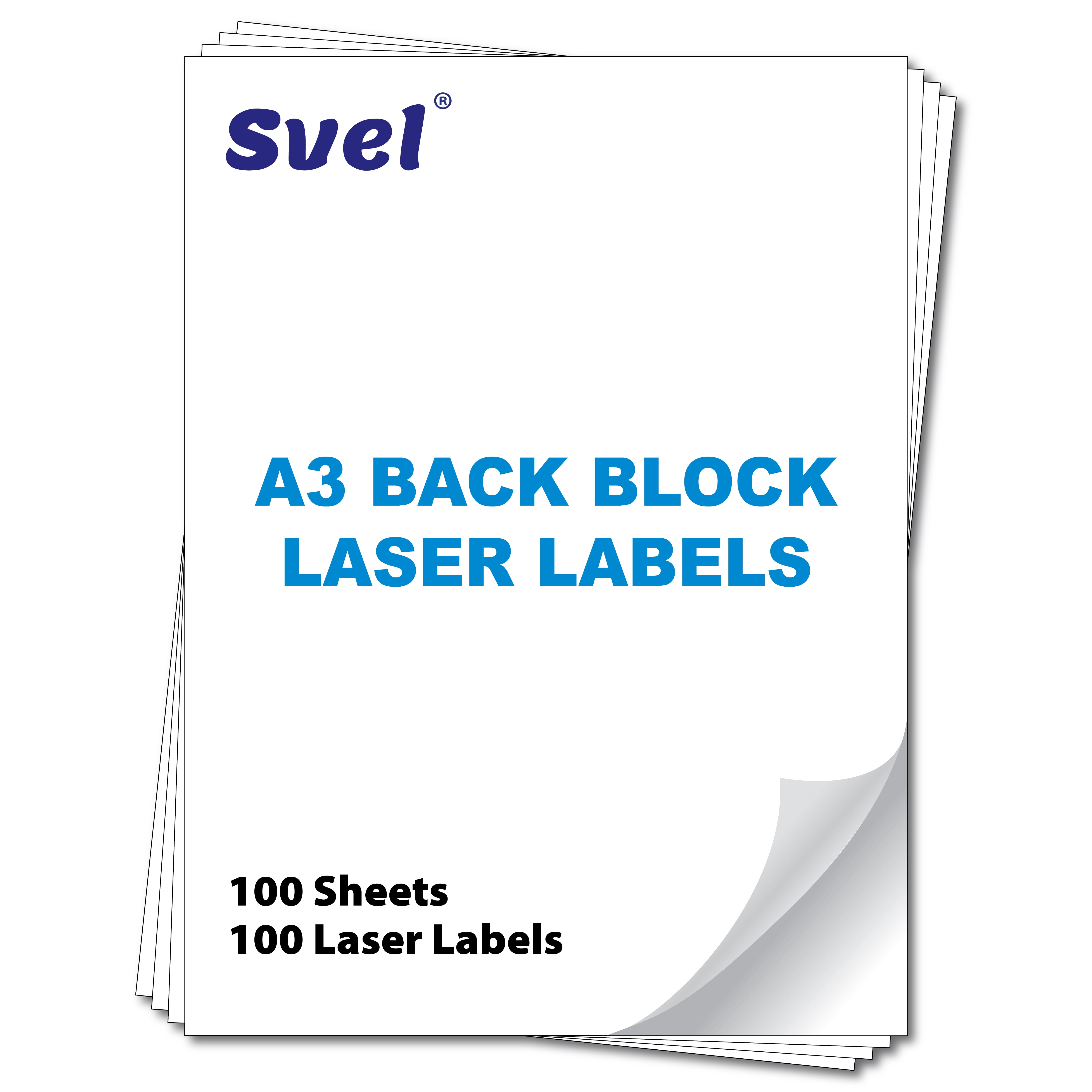 A3 Back Block Laser & Inkjet Printers Shipping Mailing Labels (100 ...