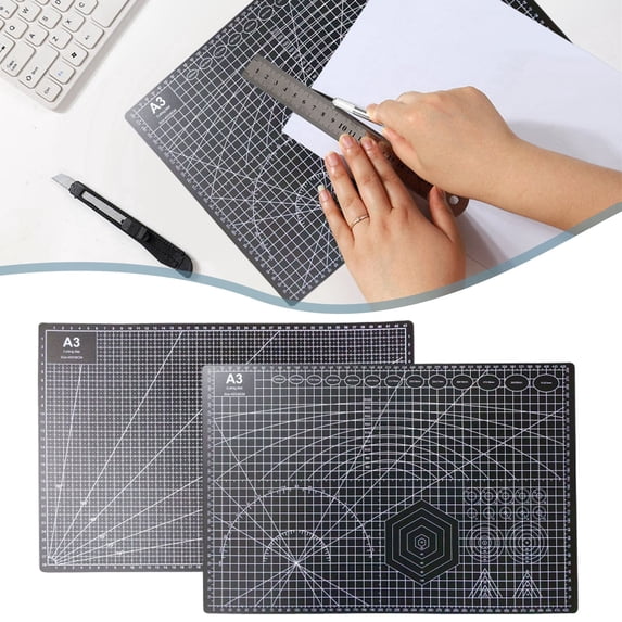 A3 Cutting Mat 1.2mm PVC Double-Sided Grid Cutting Board – Durable Self-Healing Craft Mat for Sewing, Quilting, Paper Cutting, Model Making, Scrapbooking & DIY Projects