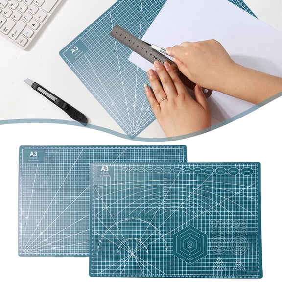 A3 Cutting Mat 1.2mm PVC Double-Sided Grid Cutting Board – Durable Self-Healing Craft Mat for Sewing, Quilting, Paper Cutting, Model Making, Scrapbooking & DIY Projects, AR