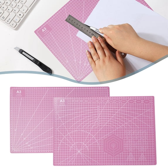 A3 Cutting Mat 1.2mm PVC Double-Sided Grid Cutting Board – Durable Self-Healing Craft Mat for Sewing, Quilting, Paper Cutting, Model Making, Scrapbooking & DIY Projects, AS