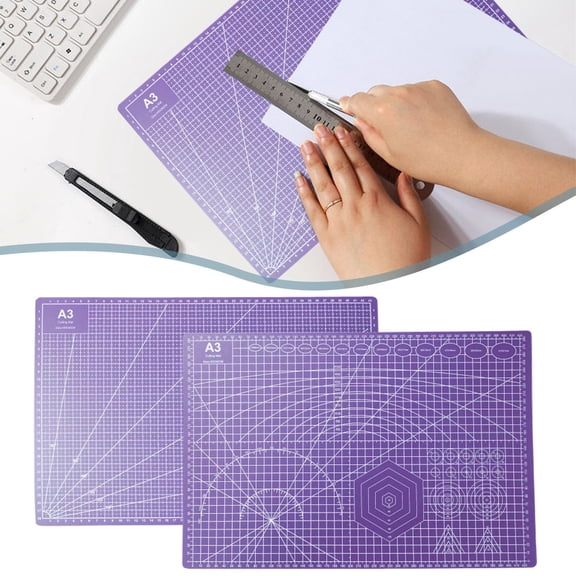 A3 Cutting Mat 1.2mm PVC Double-Sided Grid Cutting Board – Durable Self-Healing Craft Mat for Sewing, Quilting, Paper Cutting, Model Making, Scrapbooking & DIY Projects, AT