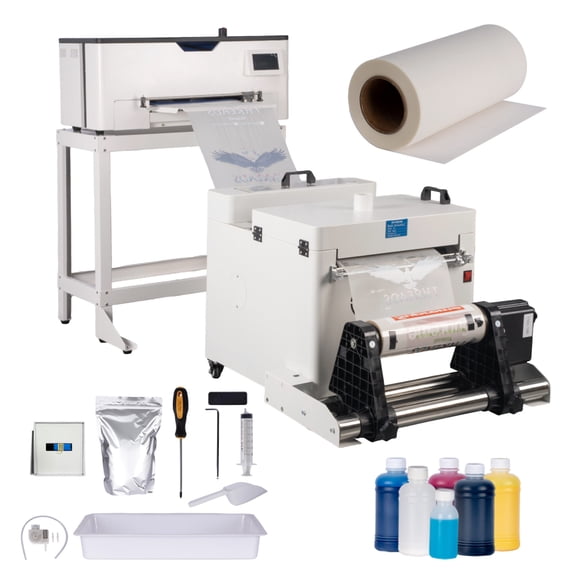 A3 DTF Printer with XP600 Printhead and Auto Powder Shaking Heating Machine, DIY Printing for POD