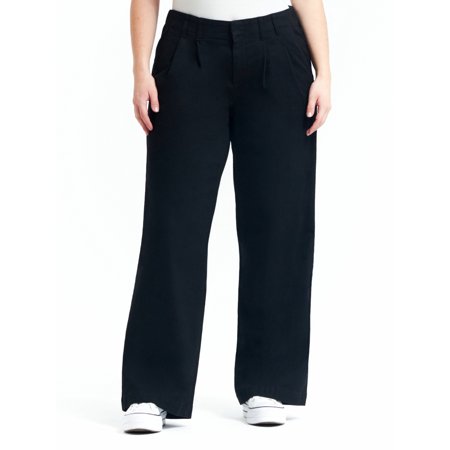 A3 Denim Women's Plus High Rise Wide Leg Trouser