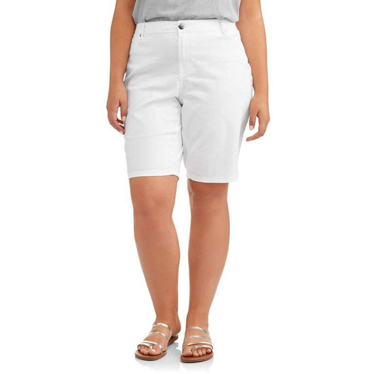 A3 Denim Women s Plus Size Basic Bermuda Shorts Sizes 16 26