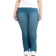 A3 Denim Women's Plus Size Bootcut Pull on Jeans