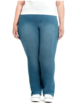 JD/TS Women Plus Size Plus Size Pull On Denim Jeans Pants 0X 1X 2X