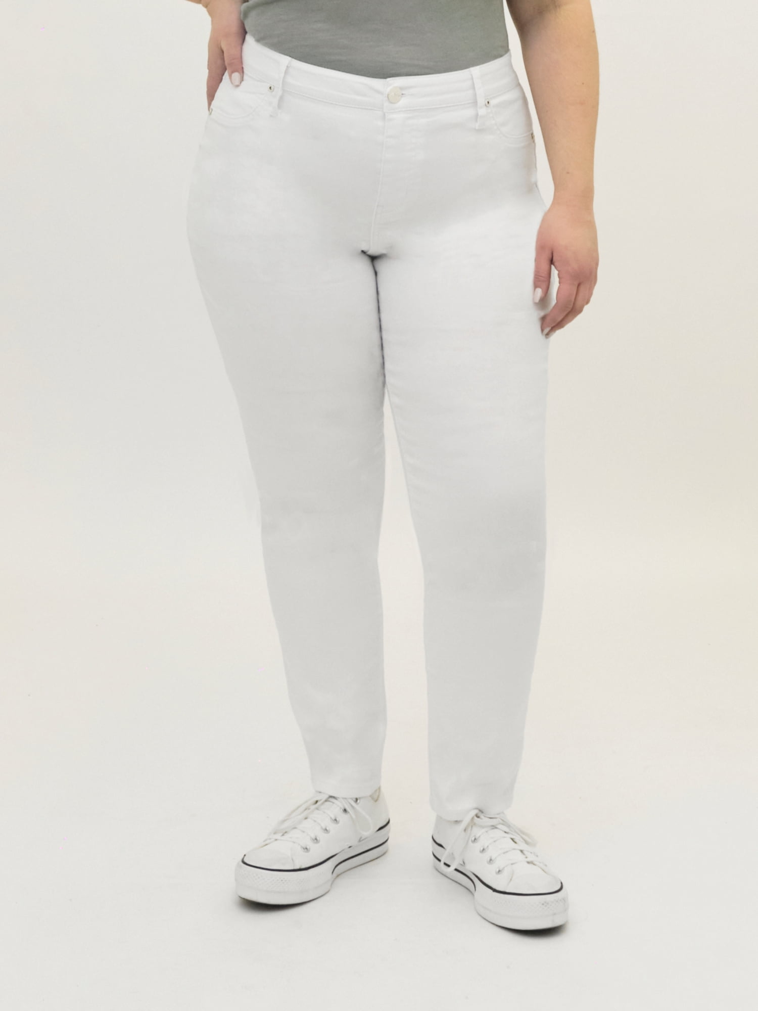 Women's Plus Size Destructed Skinny Jeans, Sizes 16-26