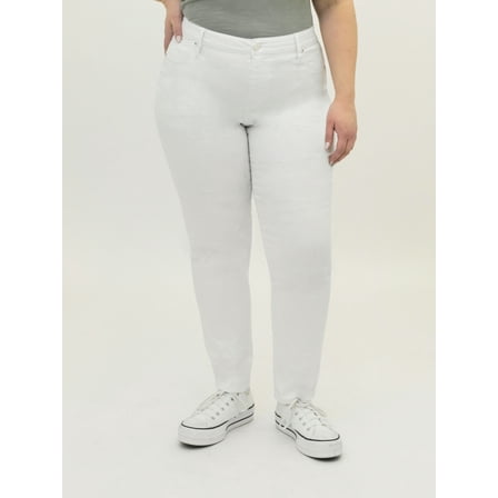 A3 Denim Women's Plus Size Destructed Skinny Jeans, Sizes 16-26