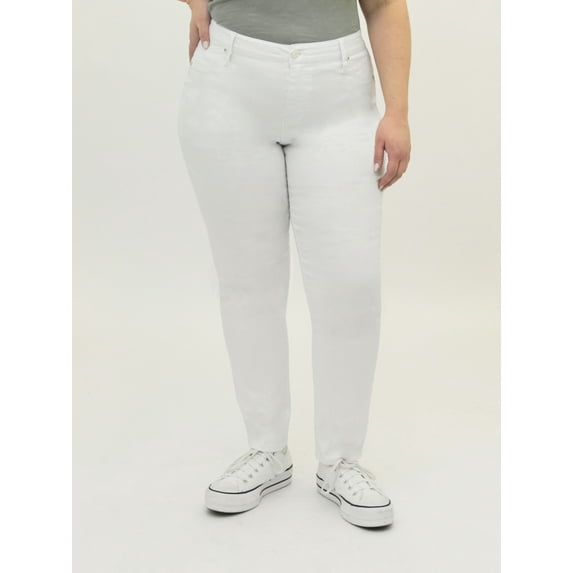 A3 Denim Women's Plus Size Destructed Skinny Jeans, Sizes 16-26