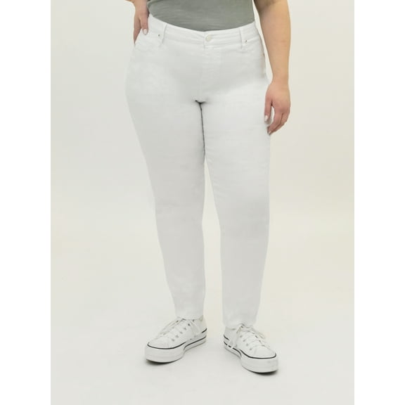 A3 Denim Women's Plus Size Destructed Skinny Jeans, Sizes 16-26