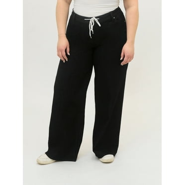 A3 Denim Women's Plus Size Drawstring Wide Leg, Sizes 16W-26W