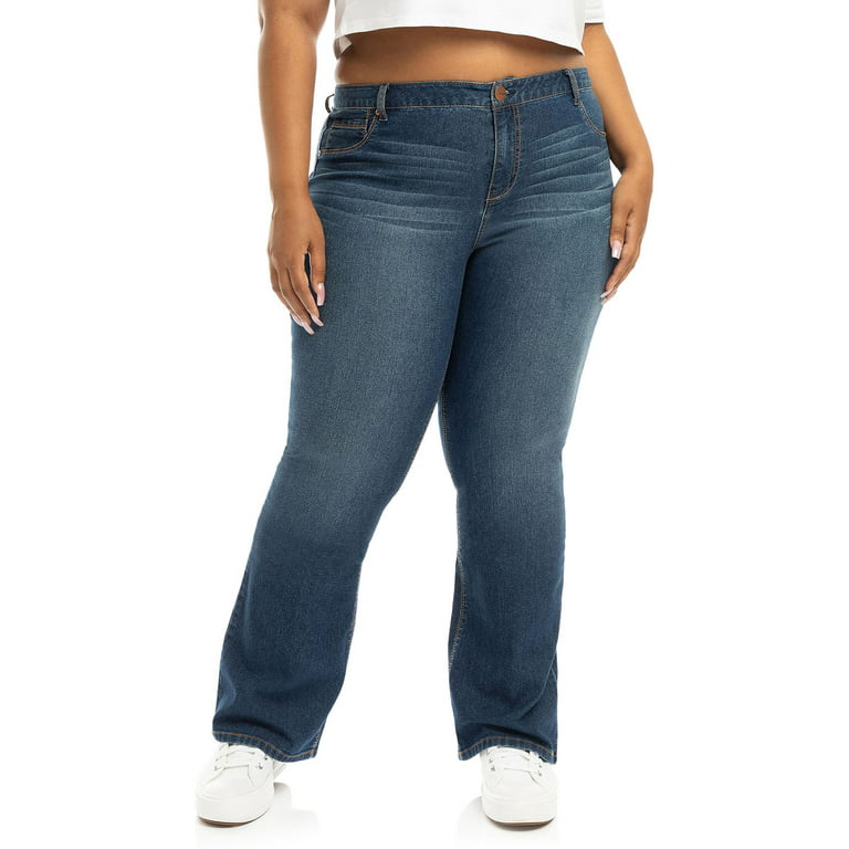 A3 Denim Women's Plus Size High Rise Bootcut Jeans