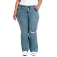 thumbnail image 1 of A3 Denim Women's Plus Size High Rise Flare Jeans, 1 of 5