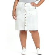 A3 Denim Women's Plus Size Midi Skirt