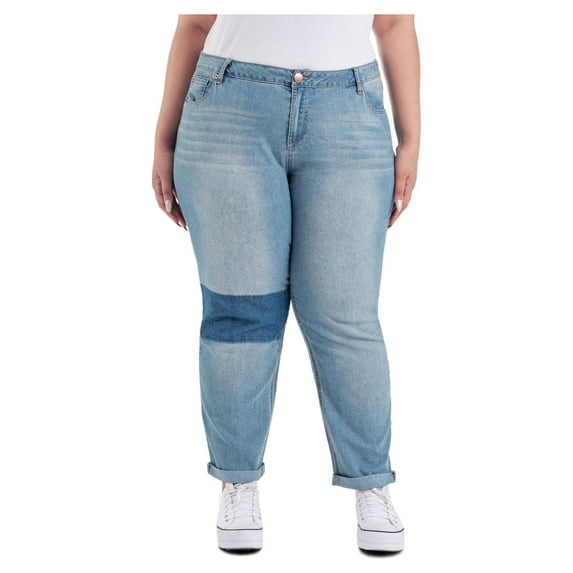 A3 Denim Women's Plus Size Patchwork Boyfriend Jeans