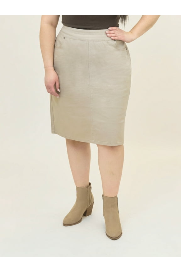 Women's Plus Size Pull On Skirt