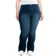 A3 Denim Women's Plus Size Sailor Slim Bootcut Jeans