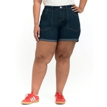 A3 Denim Women's Plus Size Utility Shorts