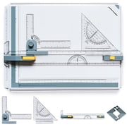 A3 Drafting Board Portable Drawing Table with Parallel Bar, Tabletop Drafting Table, Multifunctional Drawing Board with Angle Adjustable Measuring System, Inch