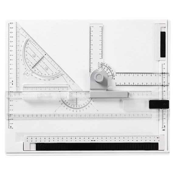 A3 Drawing Board Adjustable Angle Art Table with Parallel Motion Ruler, Ideal for Students, Architects, Engineers