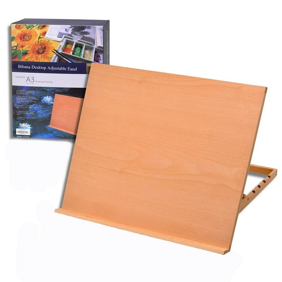 A3 Extra Large Adjustable Tabletop Painting Easel, 16.5 inch by 12.6 inch, Drawing and Sketching Board, Book Holder, Book Stands, Tilt Height Adjustable, Portable Easel Stand