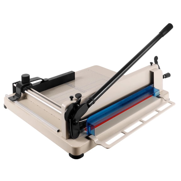 A3 Heavy Duty Paper Cutter,17in,White,Iron Plastic,Paper Slicer,400 Sheet Capacity,Stack Layer Trimmer for Office Daily Document Organizing