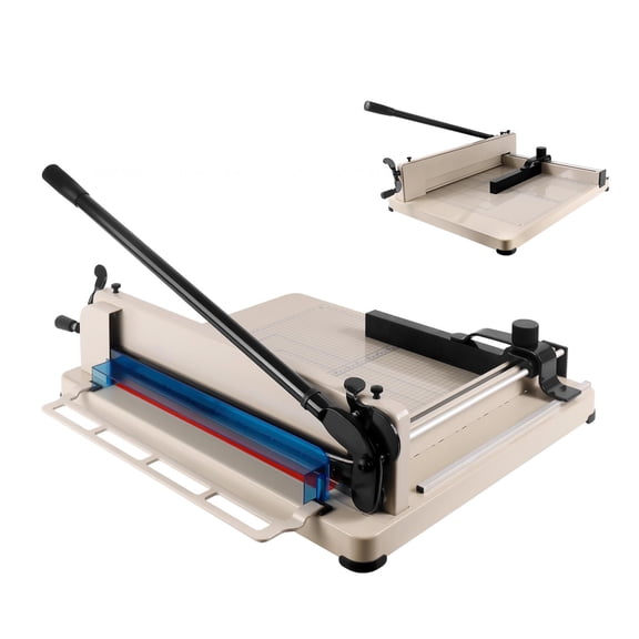 A3 Heavy Duty Paper Cutter, 400 Sheets Capacity, 1.6" Cutting Thickness, Guillotine Trimmer with Safety Lock & Transparent Guard, Durable Steel, for Office Home, White