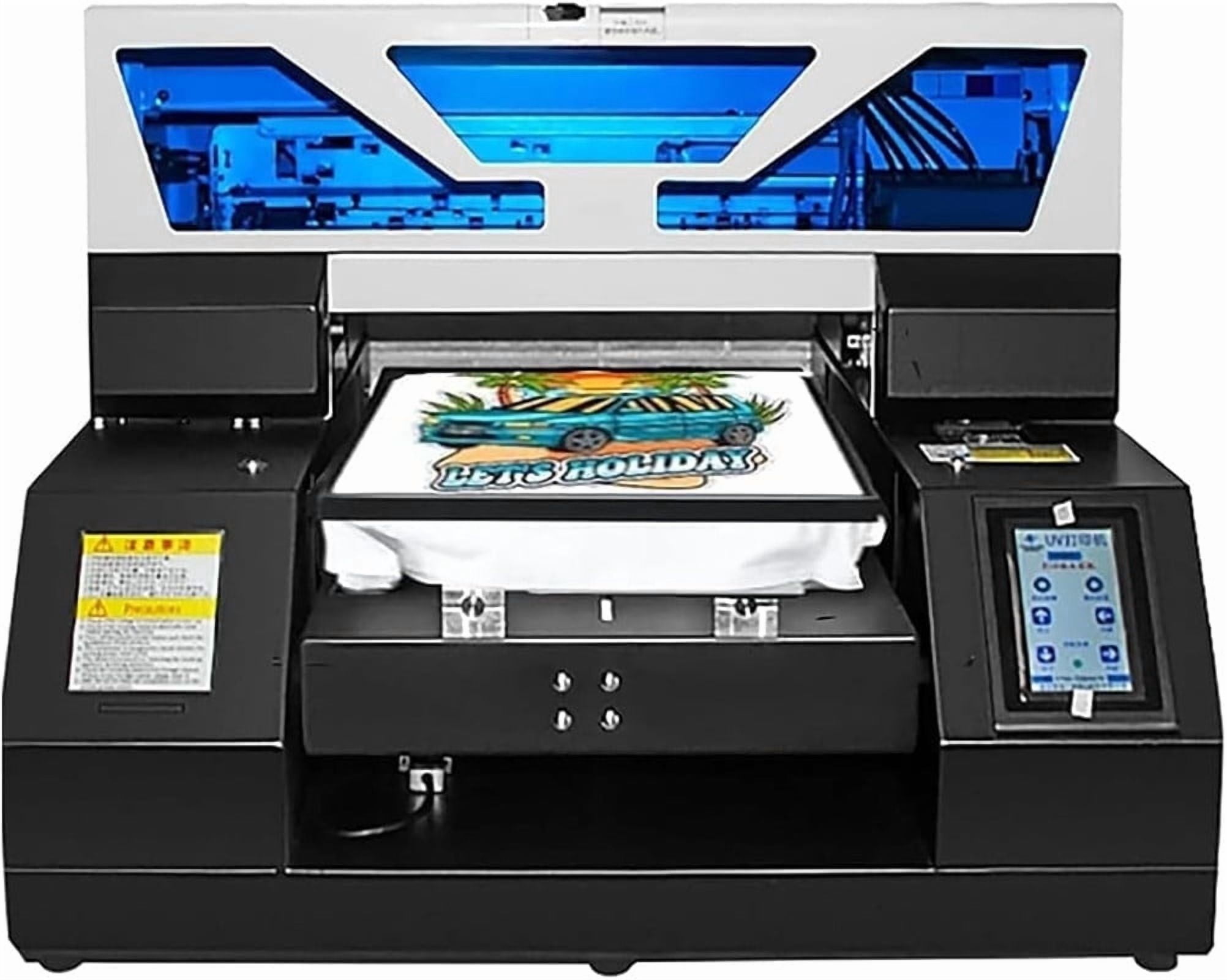 A3 L1800 UV DTG Printer T-Shirt Machine with Vacuum Platform & Bottle Holder, 2880 * 1440dpi UV Flatbed Printer