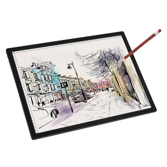 A3 LED Light Pad with 6 Level Dimmable Brightness Rechargeable Light Box for Tracing Diamond Painting Drawing Artists Black
