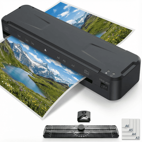 Laminator Machine,13 Inch Cold Thermal Laminators with Laminating Sheets,A3 Personal Laminators for Home Office School