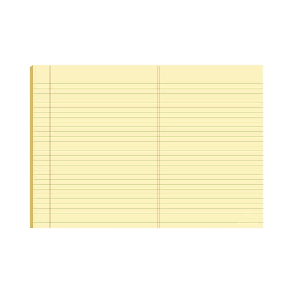 A3 Large Thick Paper Sketch Pad Notebook, 60 Pages Tearable Edge Double Sided Writing Pad, Perfect For Mind Mapping Drafting Brainstorming, Yellow Lined (Multicolor, 42*29.7)