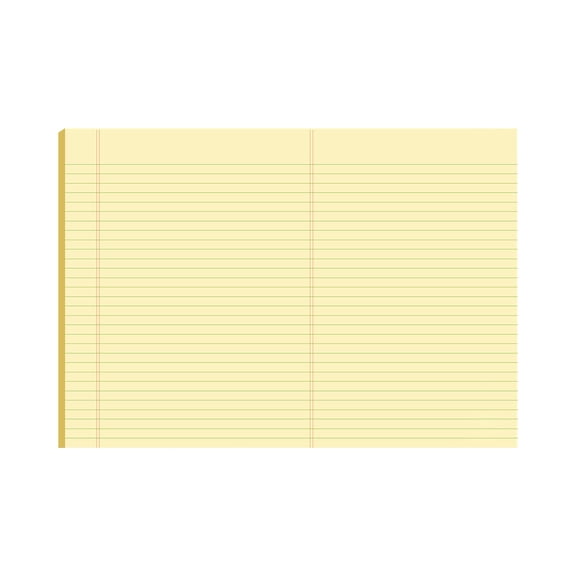 A3 Large Thick Paper Sketch Pad Notebook, 60 Pages Tearable Edge Double Sided Writing Pad, Perfect For Mind Mapping Drafting Brainstorming, Yellow Lined (Multicolor, 42*29.7)