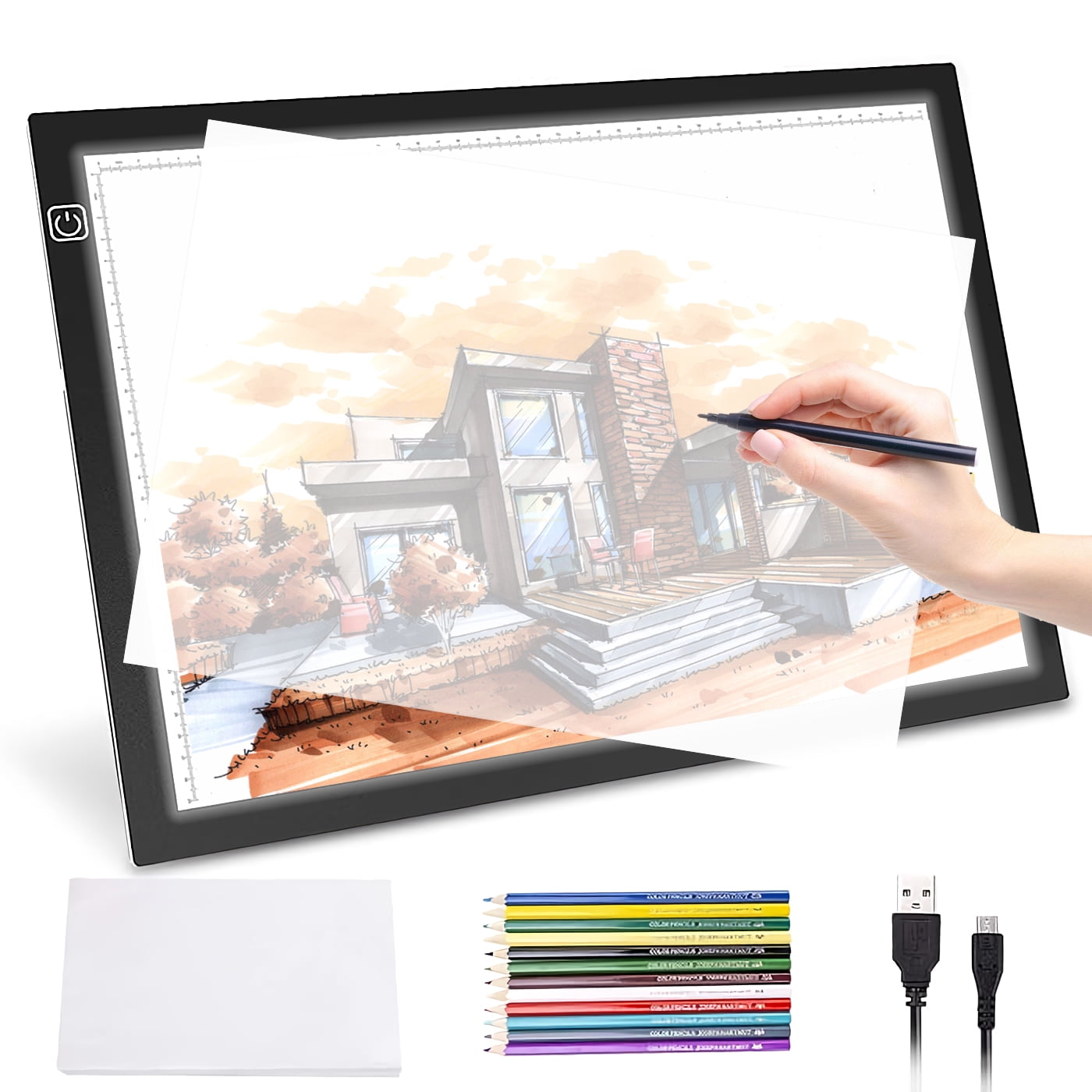 Kayannuo Christmas Clearance Portable A4 Tracing LED Copy Board Light  Box,Slim Light Pad, USB Power Copy Drawing Board Tracing Light Board For  Artists Designing, Animation, Sketching 