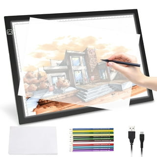 Carevas A4 Size Ultra-thin LED Light Pad Box Painting Tracing Panel  Copyboard 3-Level Adjustable Brightness for Cartoon Tattoo Tracing Pencil  Drawing 