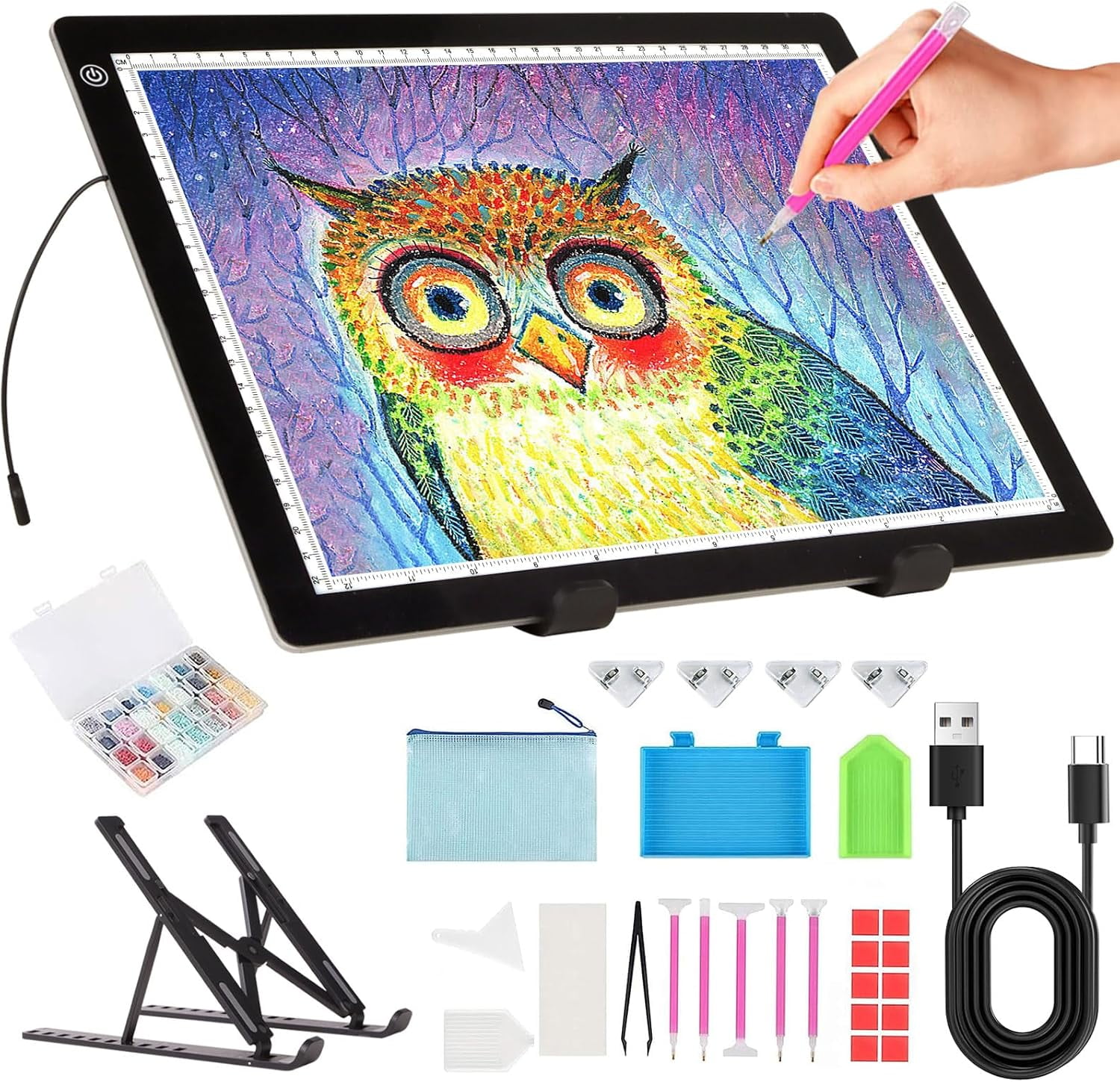 A3 Light Pad - Diamond Painting Light Board with Stand, Stepless ...