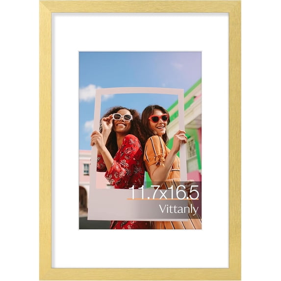 A3 Picture Frame, Engineered Wood with Shatter Resistant Plexiglass ...
