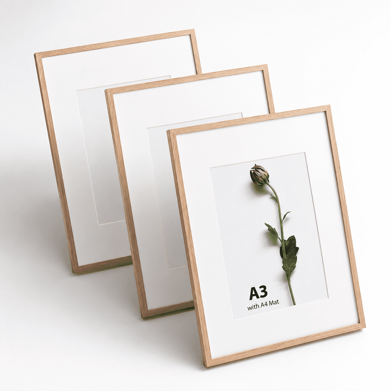 A3 Picture Frame Set Of 3 Solid Oak Wood - Walmart.com