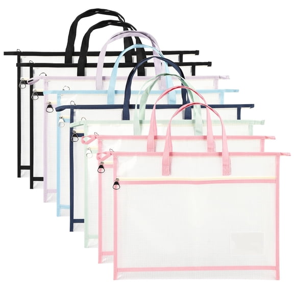 A3 Quilting Craft Project Bags, 8 Pack Multipurpose Tote Storage