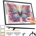 thumbnail image 1 of A3 Rechargeable Light Box with Stand/Clips,Led Light Pad for Diamond Painting,3 Colors Dimmable and 6 Level Dimming Light Table for Diamond Painting,Drawing,Sketching,, 1 of 12