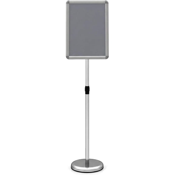A3 Sign Holder Stand, Height Adjustable Floor Standing Poster Stand with Snap-Open Frame & 360° Rotation, Indoor Outdoor Signage Stand for Malls Schools Restaurants, 11 x 17 Inch