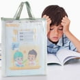 thumbnail image 1 of A3 Thick Document Bag Transparent Test Paper Storage Bag Large Capacity Art Paper Organizer A4 Material Storage Tote for Students Office School Supplies, 1 of 4