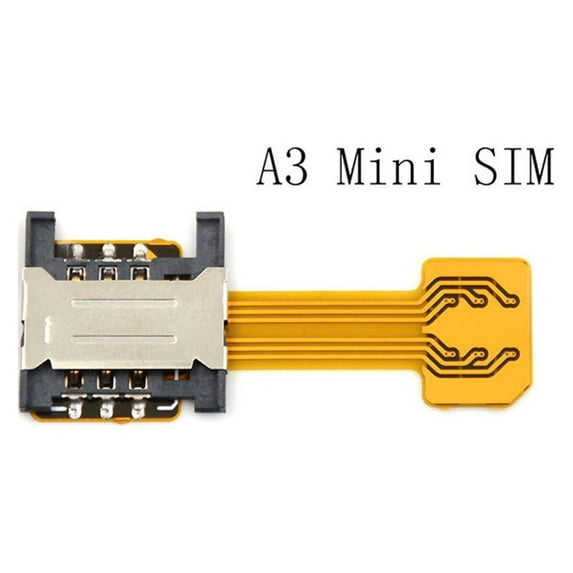 (A3: nano to mini sim) Hybrid Dual Micro Nano SIM Card Adapter Converter Extension SD Slot Android